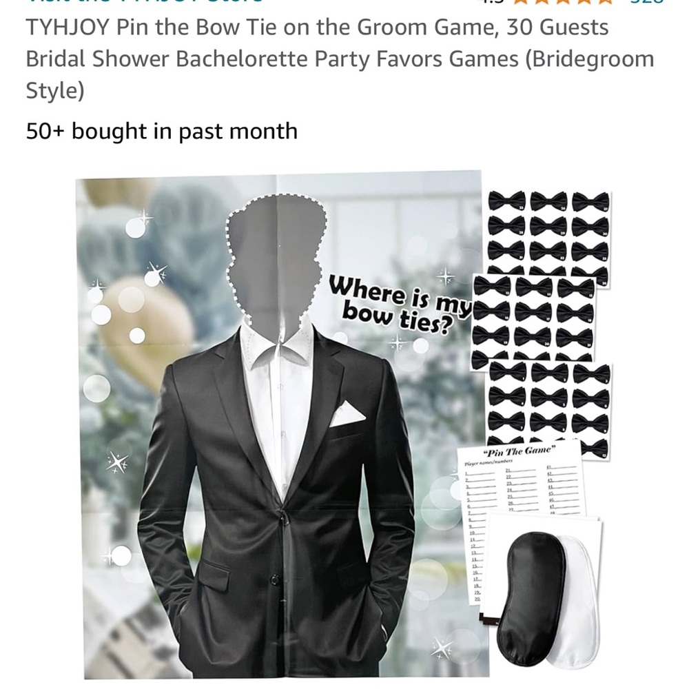 Pin the tie on the groom game